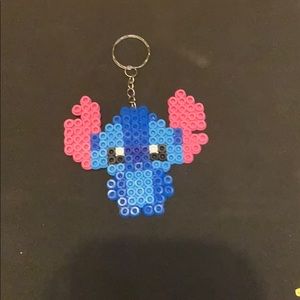Lilo and stitch pearler beads keychain
